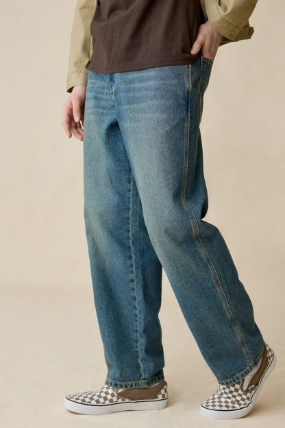 Dickies 958 Baggy Tapered Fit Work Jeans - Khaki Tinted Blue