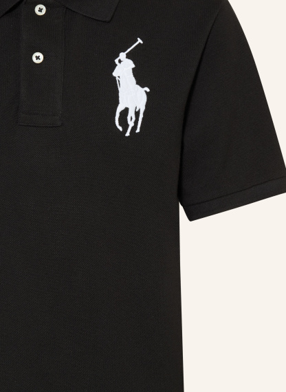 POLO RALPH LAUREN Piqué-Poloshirt – SCHWARZ / WEISS
