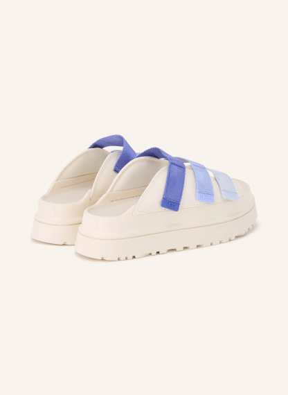 UGG Plateau-Pantoletten GOLDENGLOW – HELLBLAU / BLAU / WEISS