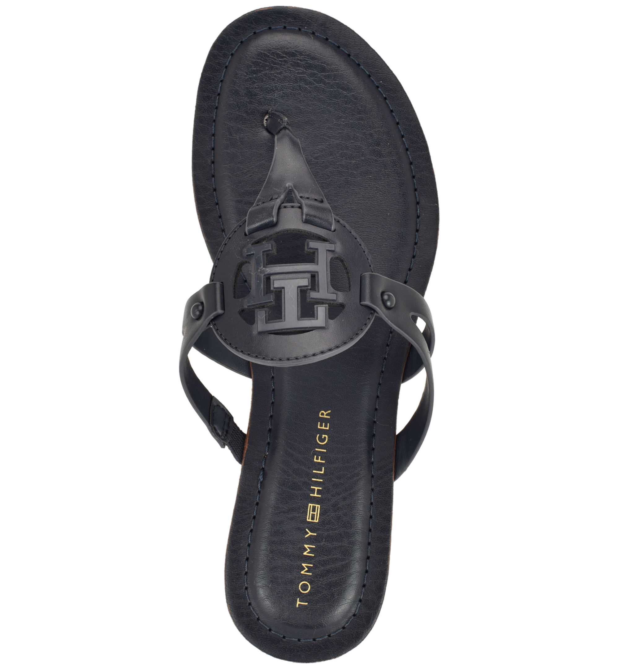 Tommy Hilfiger Women's Lerriz Logo Flat Thong Slide Sandals - Marine