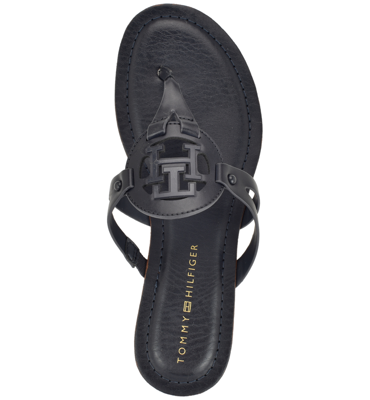 Tommy Hilfiger Women's Lerriz Logo Flat Thong Slide Sandals - Marine