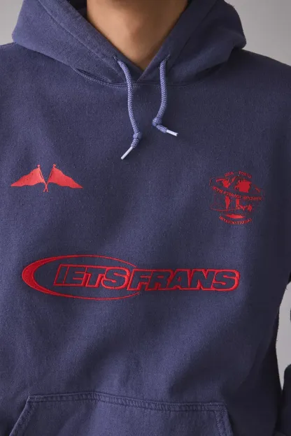 iets frans… Embroidered Sports Logo Hoodie Sweatshirt - Navy