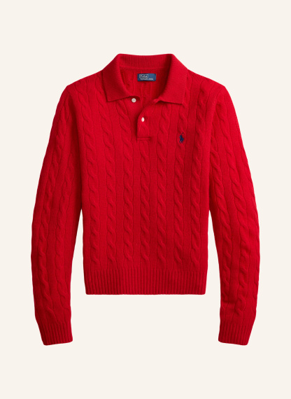POLO RALPH LAUREN Strick-Poloshirt – ROT