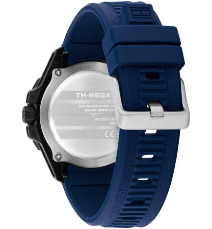 Tommy Hilfiger Men's Quartz Blue Silicone Strap Watch, 40mm - Navy