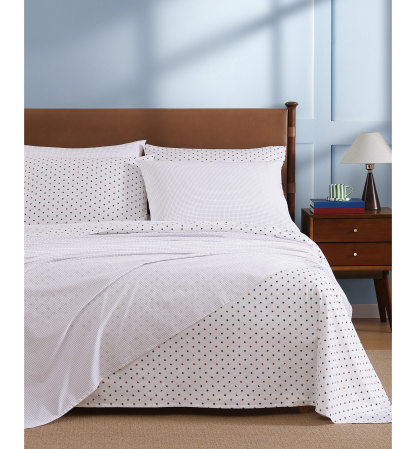 Tommy Hilfiger Printed 200-Thread Count Cotton Percale Sheet Set - Daystar Blue