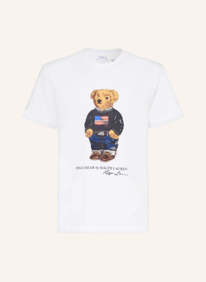POLO RALPH LAUREN T-Shirt – WEISS / BRAUN / SCHWARZ