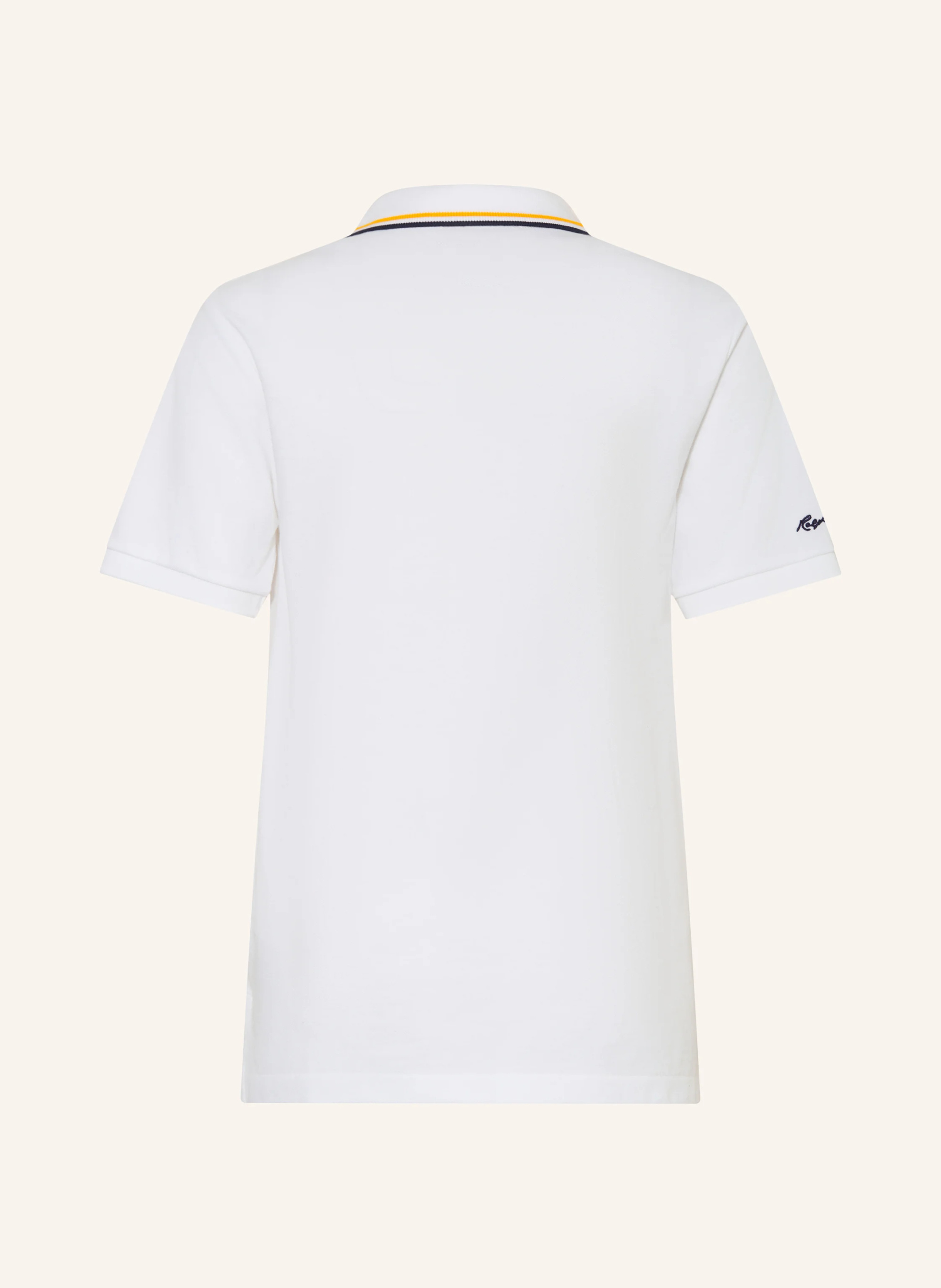 POLO RALPH LAUREN Piqué-Poloshirt – WEISS / DUNKELGELB / DUNKELBLAU