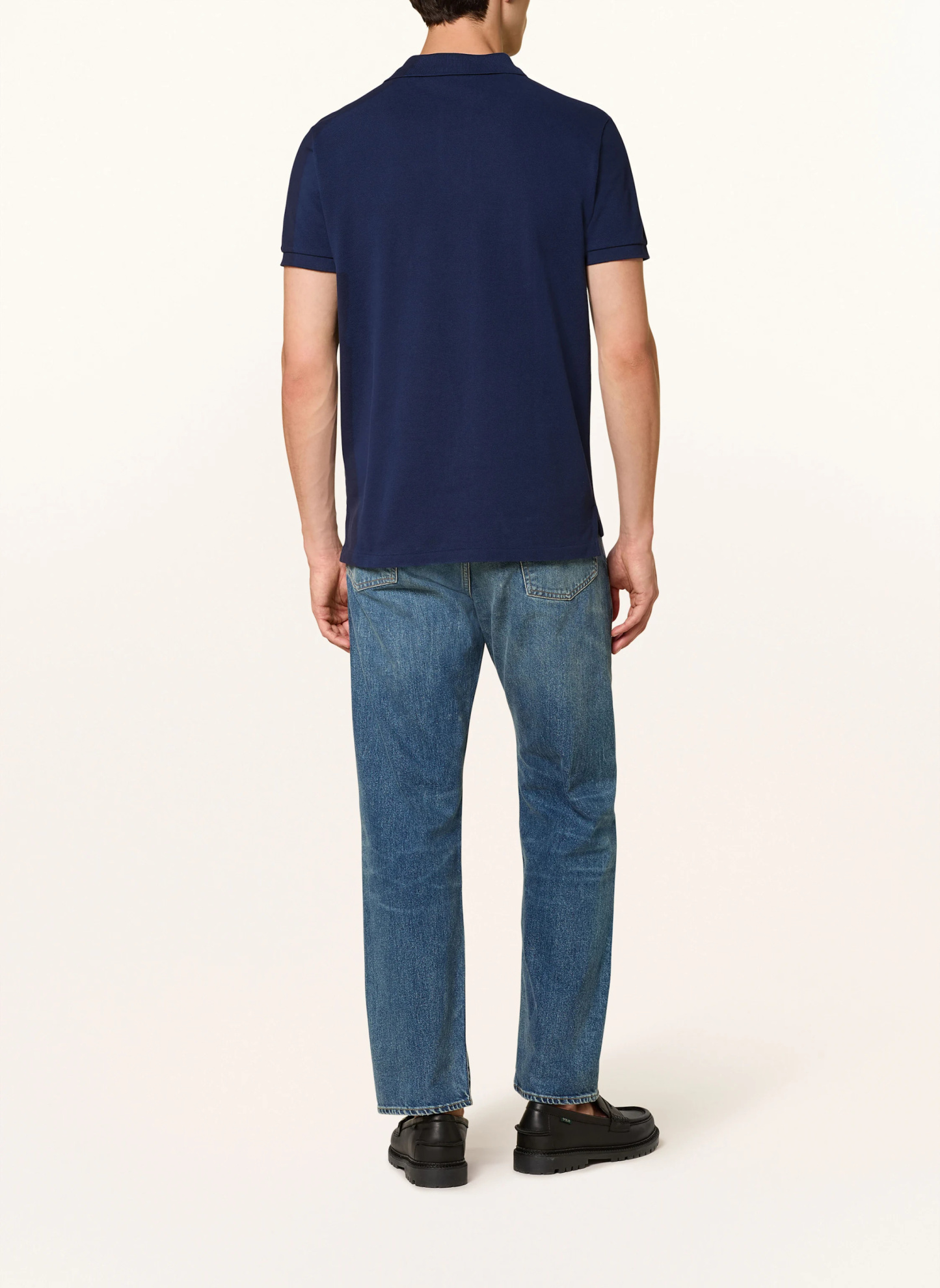 POLO RALPH LAUREN Piqué-Poloshirt Custom Slim Fit – DUNKELBLAU