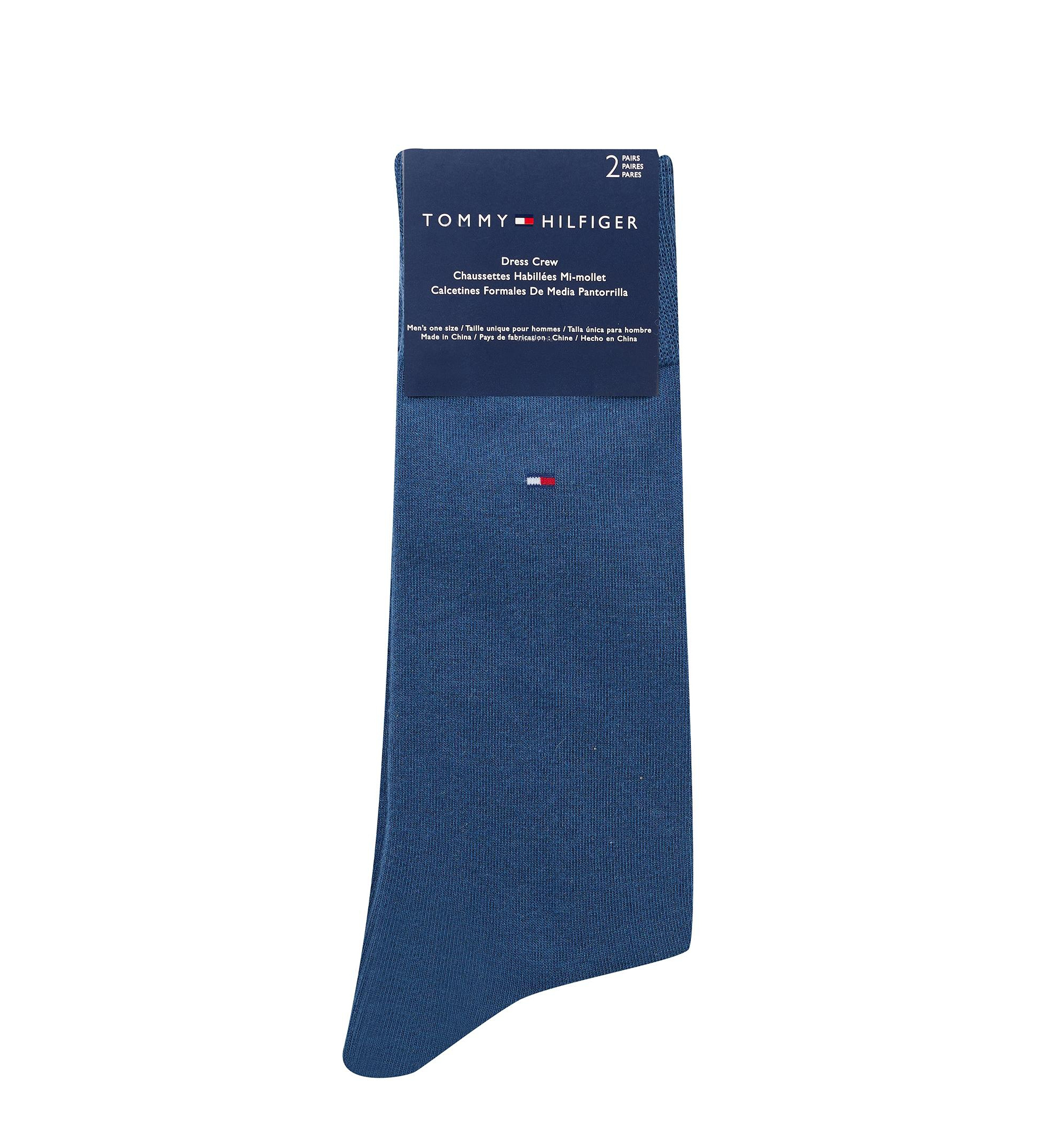 Tommy Hilfiger Men's Solid Dress Socks, 2-Pack - Blue/Gray