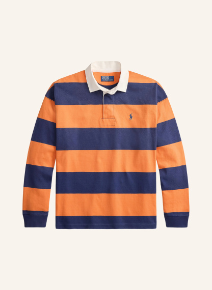 POLO RALPH LAUREN Rugbyshirt – DUNKELBLAU / ORANGE / WEISS