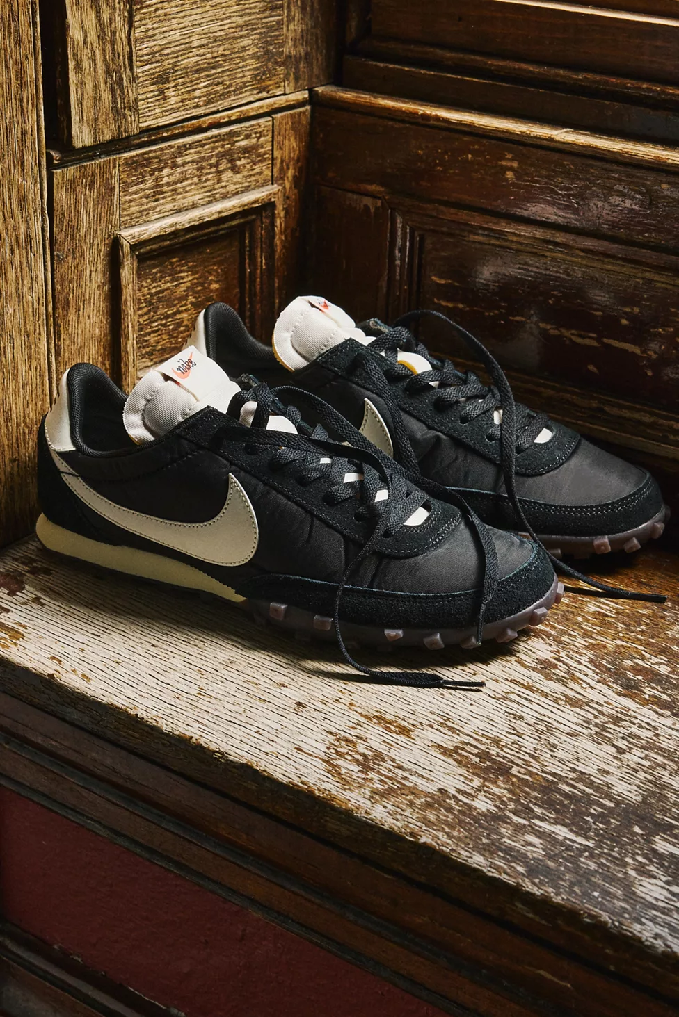Nike Men's Waffle Racer Sneakers - Black/Sail-Coconut Milk-G