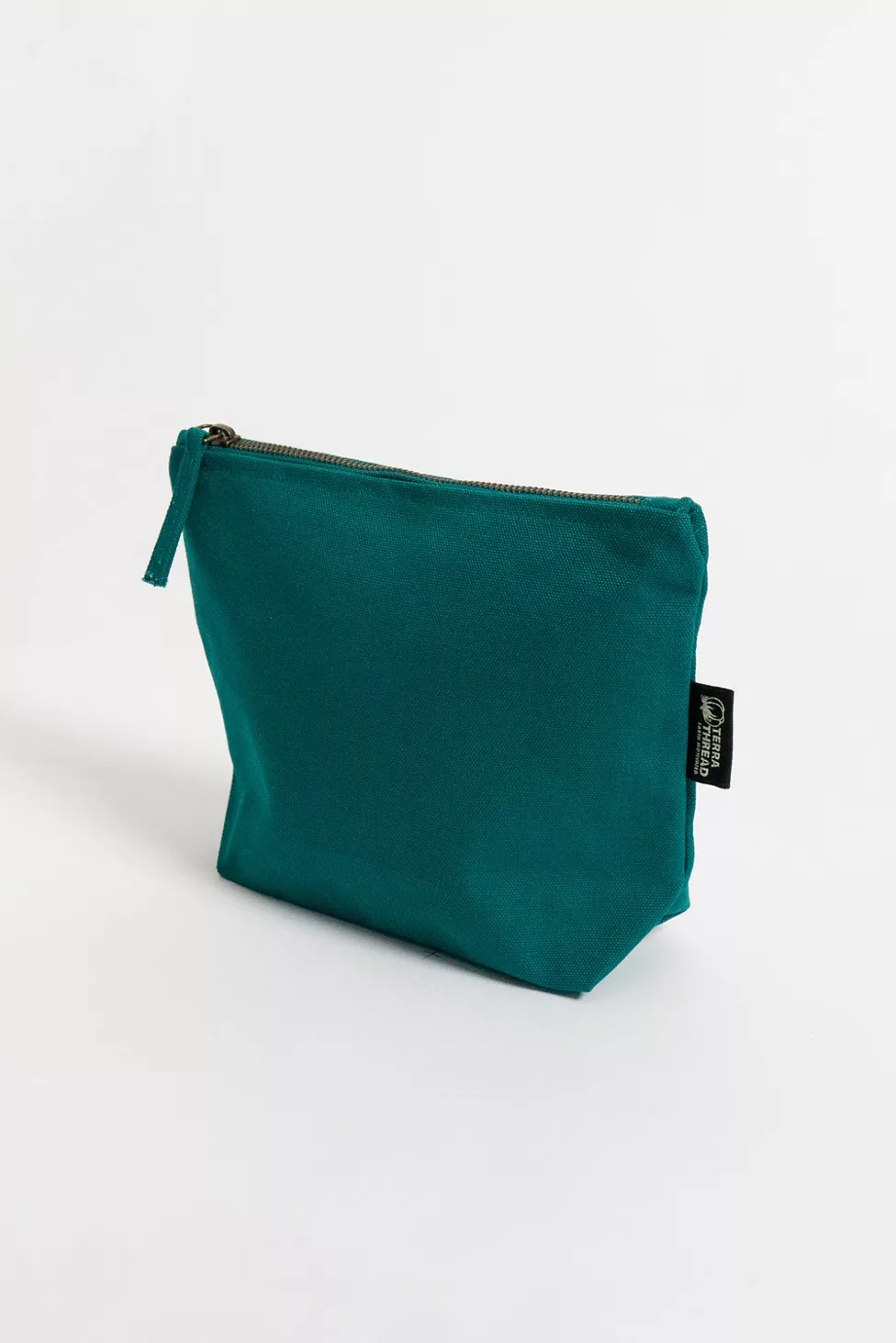 Terra Thread Organic Cotton Canvas Zippered Pouch - Turquoise
