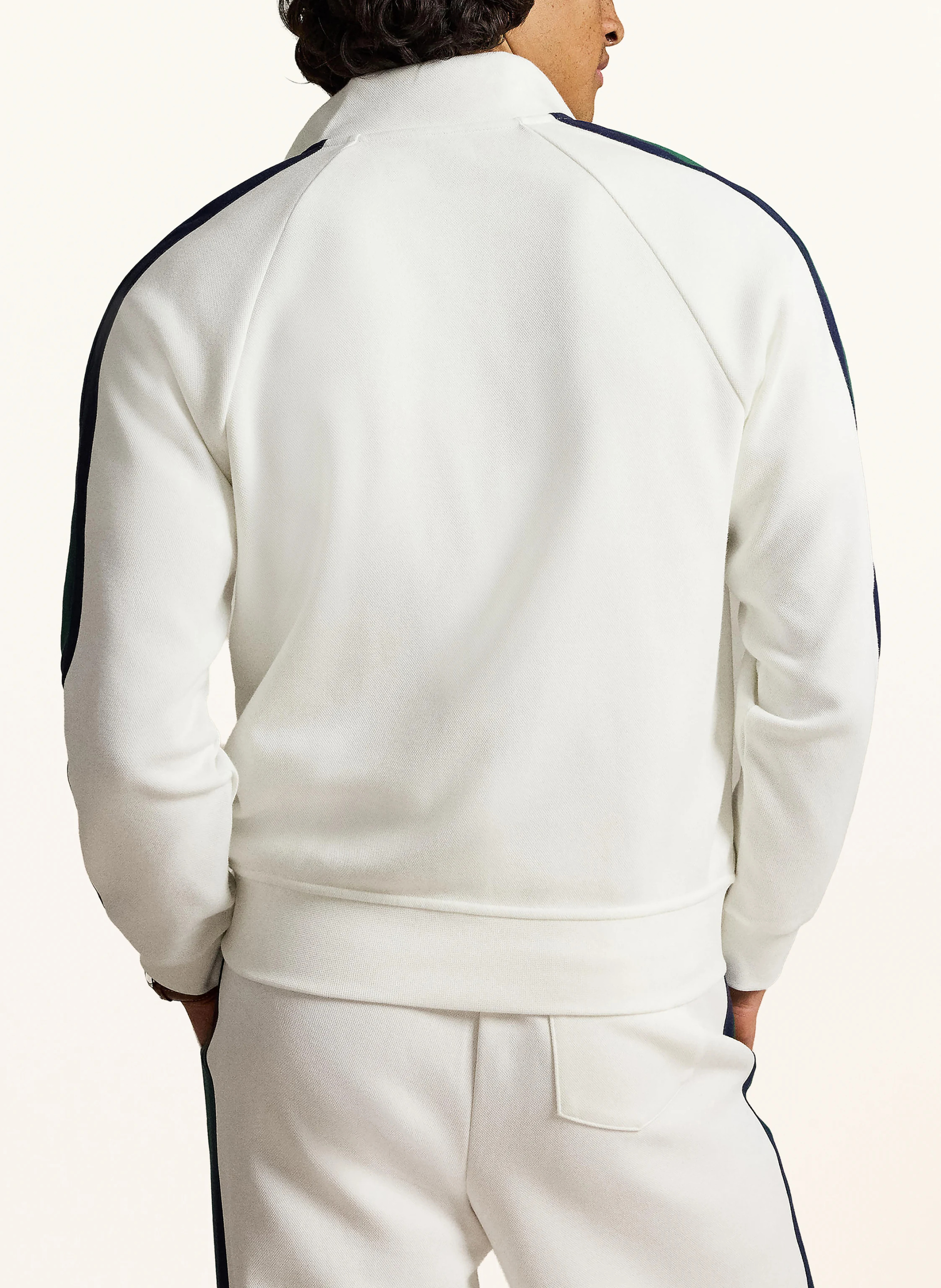 POLO RALPH LAUREN Sweatjacke – WEISS / GRÜN / DUNKELBLAU