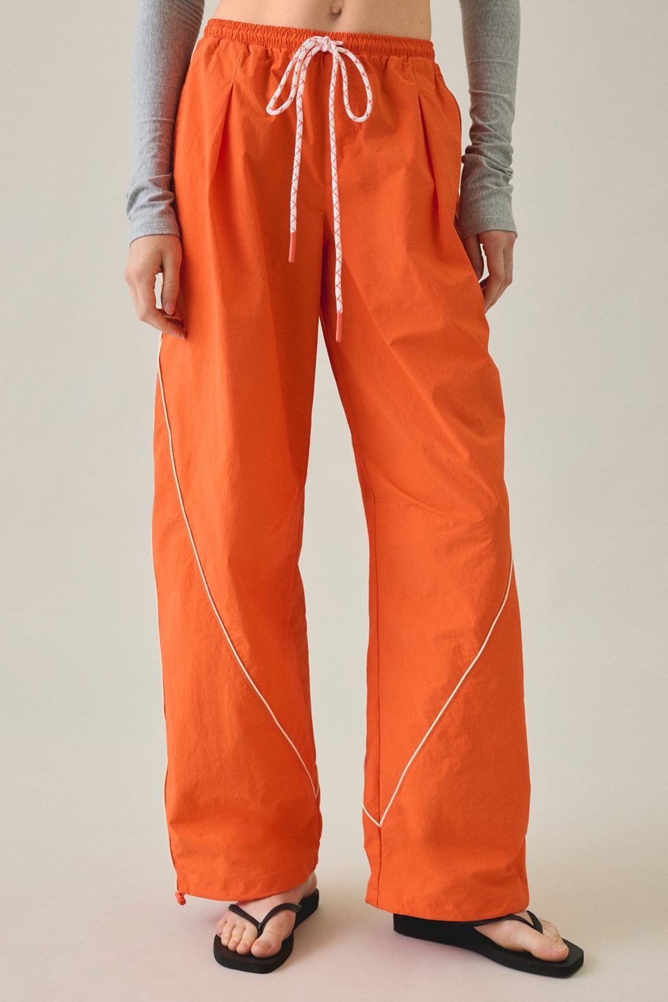 BDG Finish Line Low-Rise Baggy Track Pants - Orange