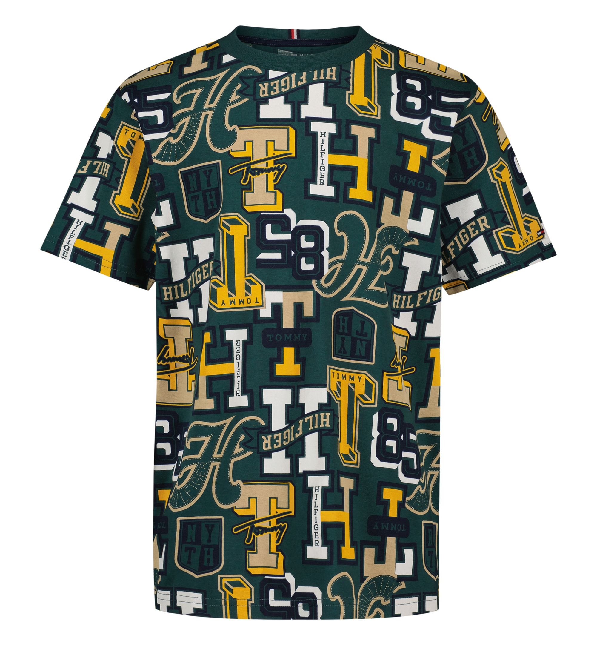 Tommy Hilfiger Boys' 2T-7 Varsity Print Short-Sleeve T-Shirt - June Bug