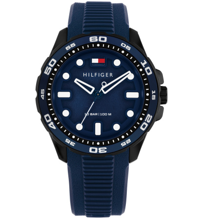 Tommy Hilfiger Men's Quartz Blue Silicone Strap Watch, 40mm - Navy
