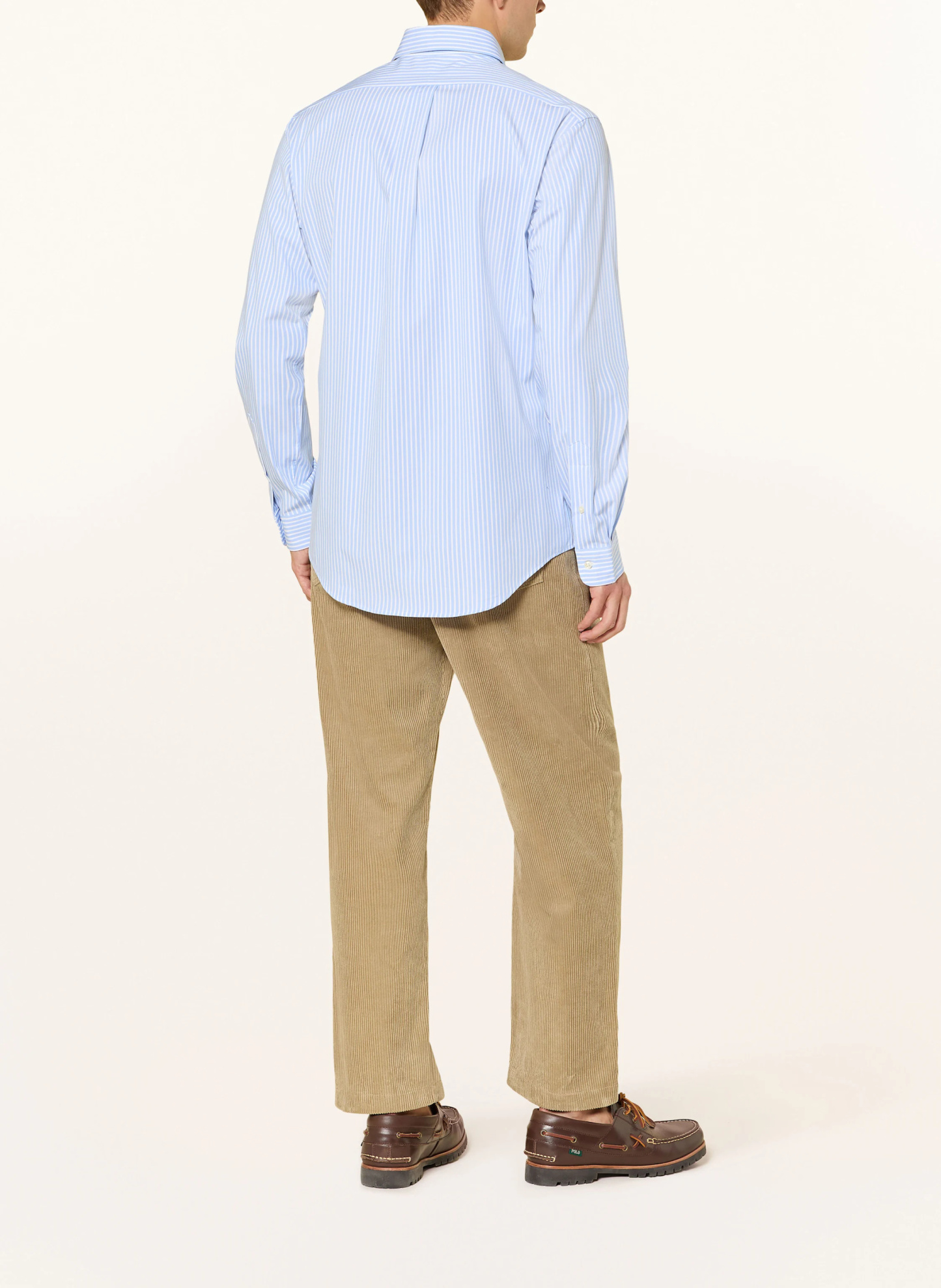 POLO RALPH LAUREN Hemd Custom Fit – WEISS / HELLBLAU