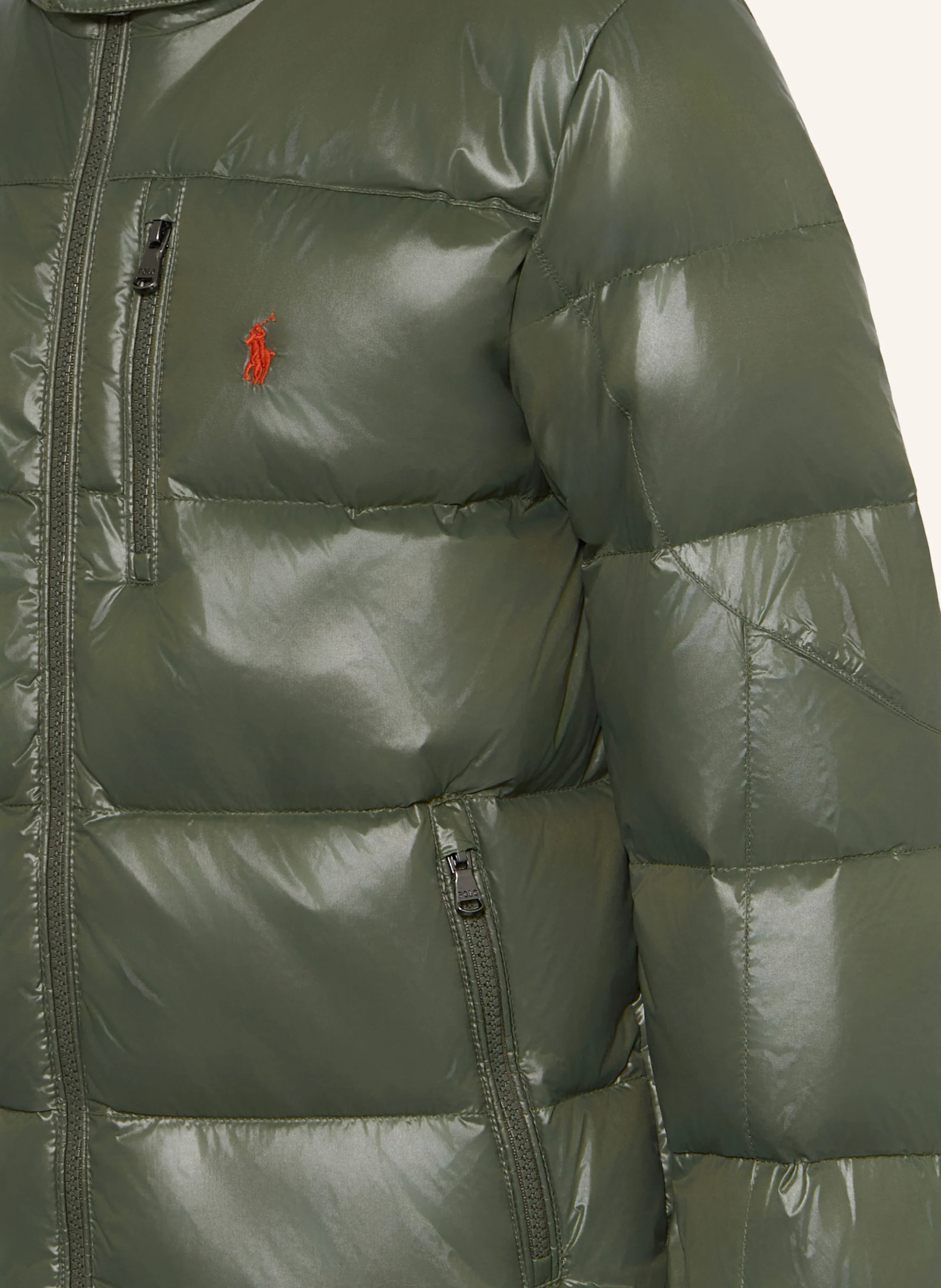 POLO RALPH LAUREN Daunenjacke mit abnehmbarer Kapuze – OLIV