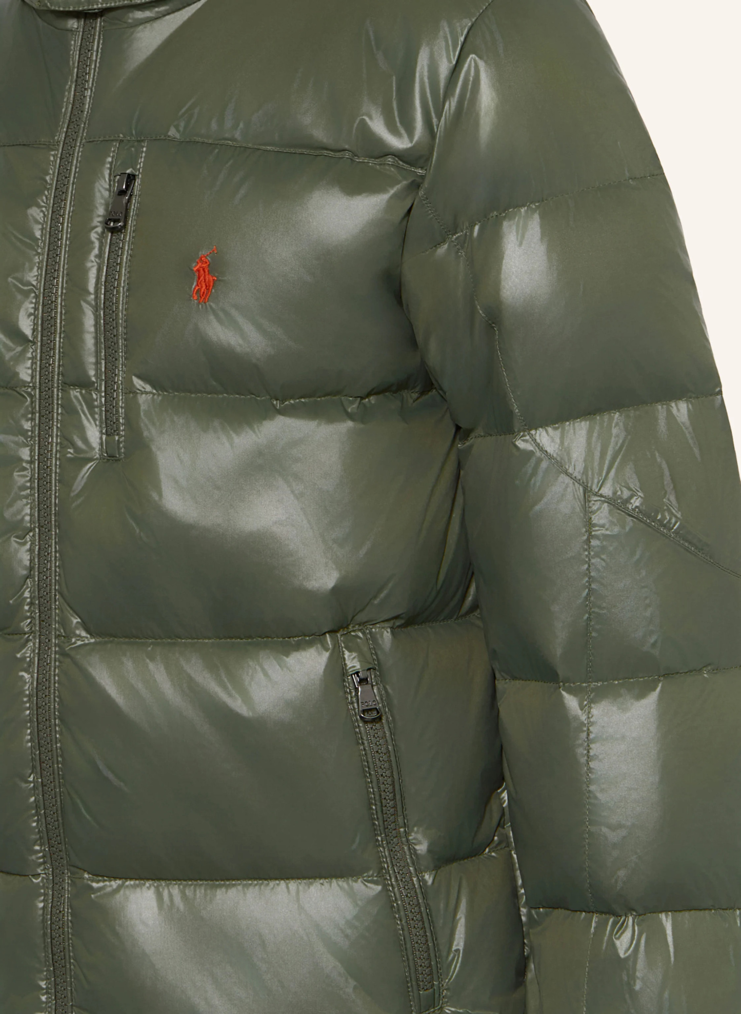 POLO RALPH LAUREN Daunenjacke mit abnehmbarer Kapuze – OLIV
