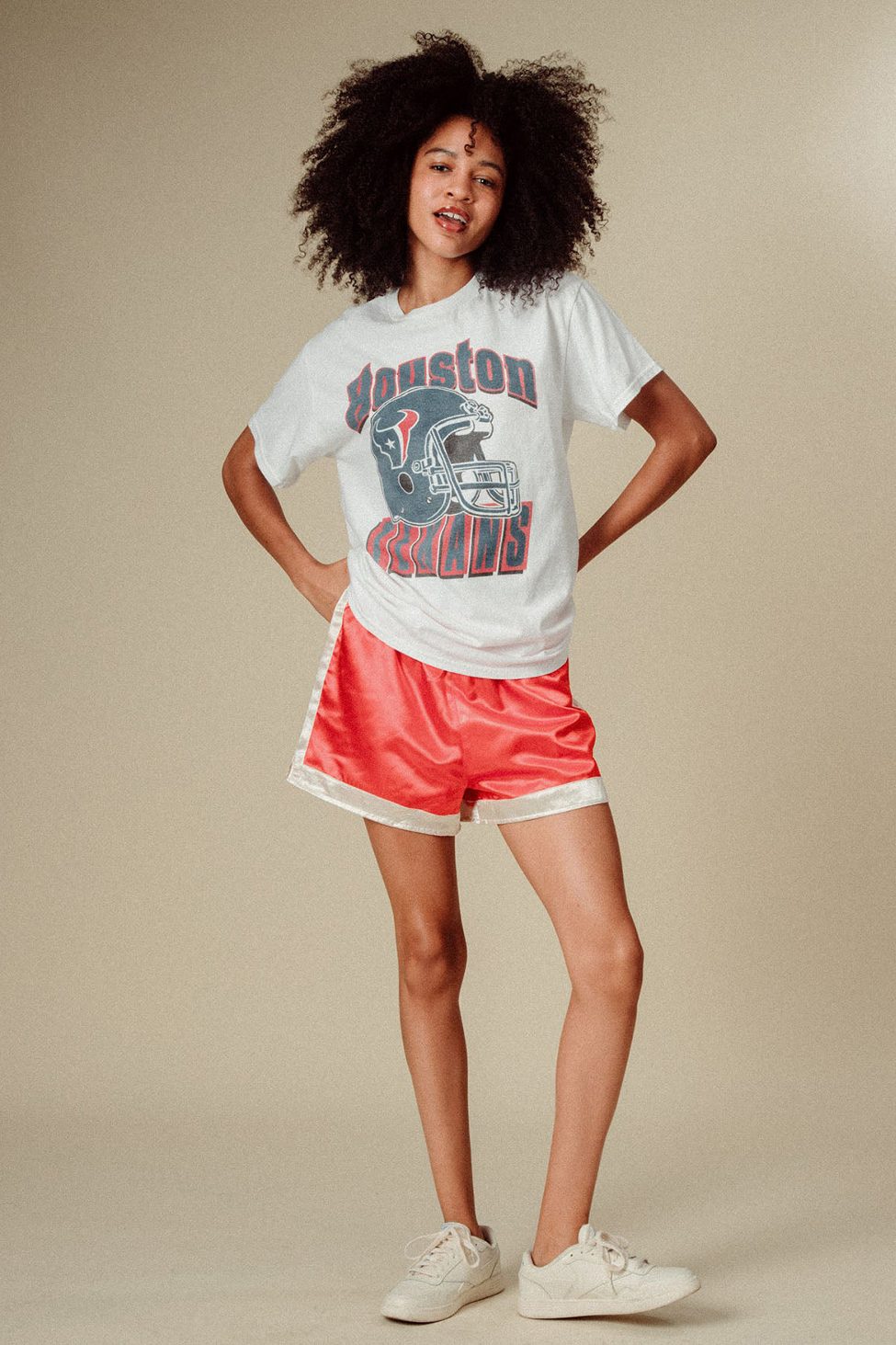 Junk Food NFL Throwback Helmet Flea Market Tee - Houston Texans