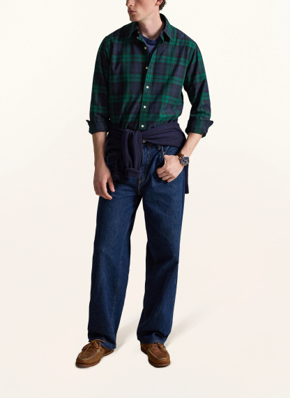 POLO RALPH LAUREN Hemd Custom Fit – DUNKELBLAU / GRÜN / SCHWARZ