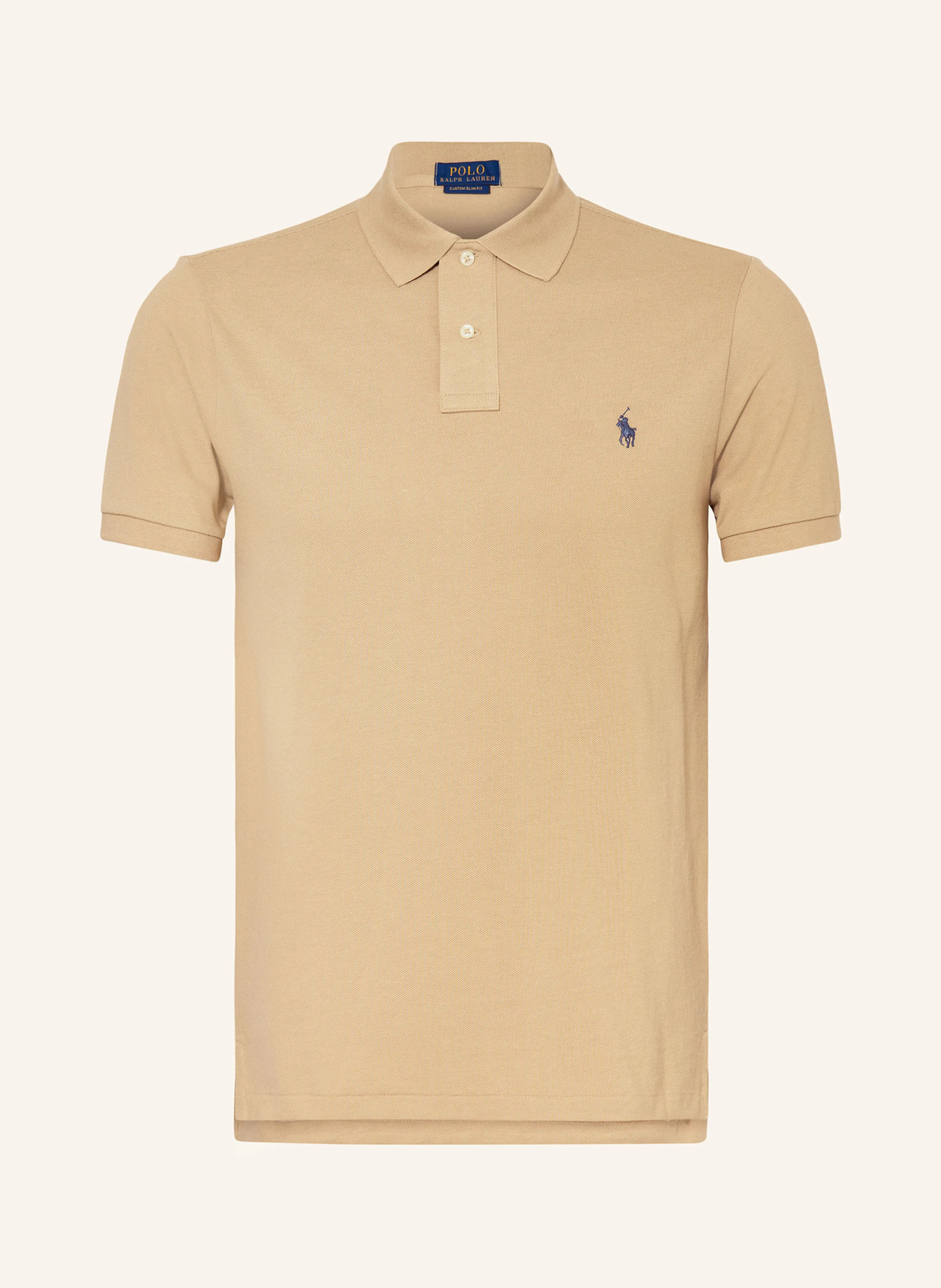 POLO RALPH LAUREN Piqué-Poloshirt Custom Slim Fit – HELLBRAUN (1)