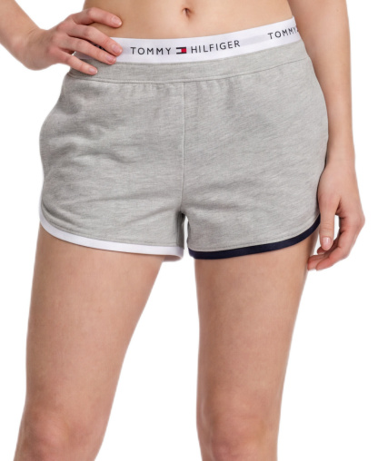 Tommy Hilfiger Women's Mid-Rise French Terry Boxer Shorts, 3" Inseam - Heather Grey