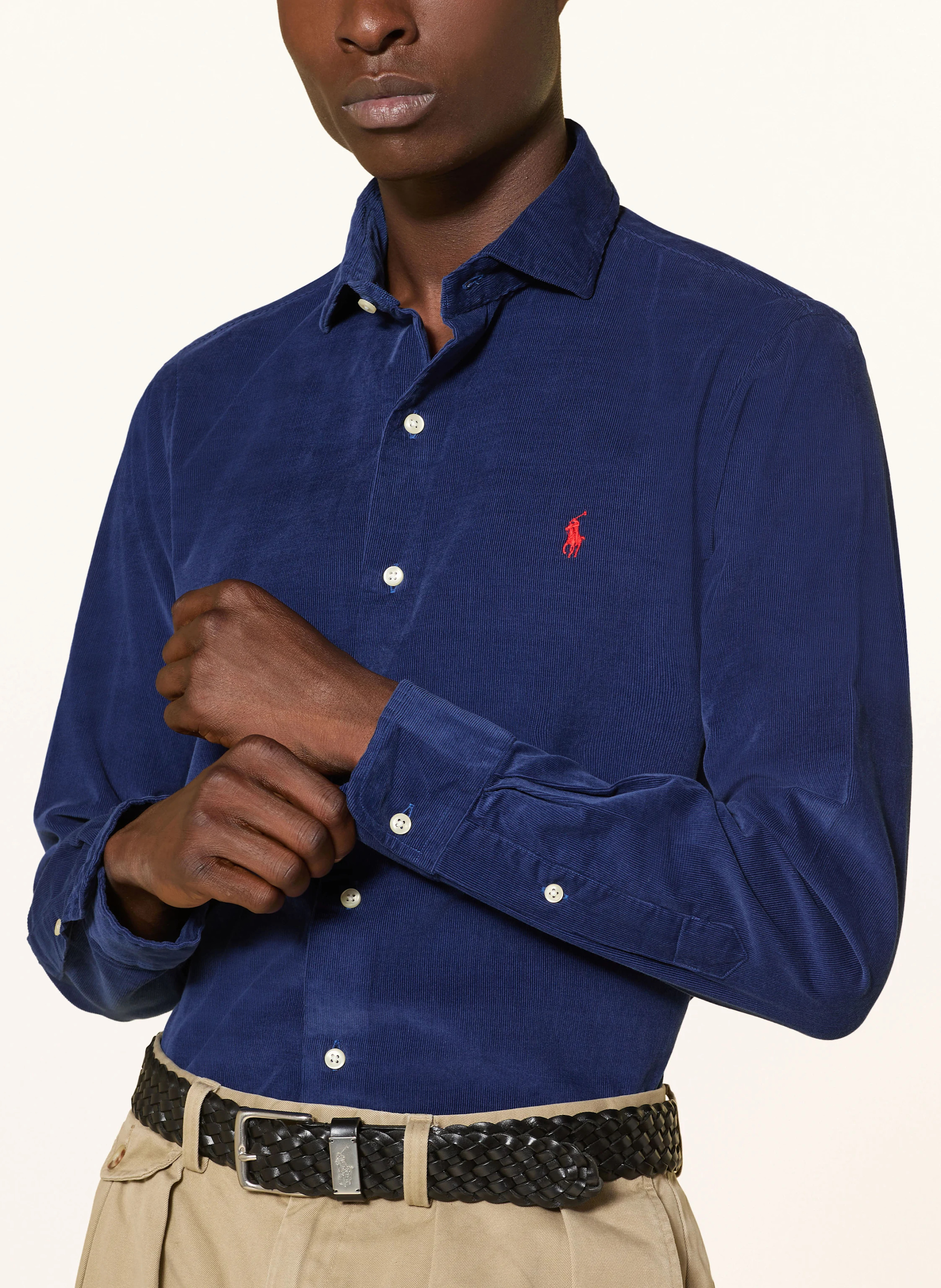 POLO RALPH LAUREN Cordhemd Custom Fit – BLAU