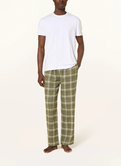 POLO RALPH LAUREN Lounge-Hose aus Flanell – GRÜN / DUNKELBLAU / WEISS