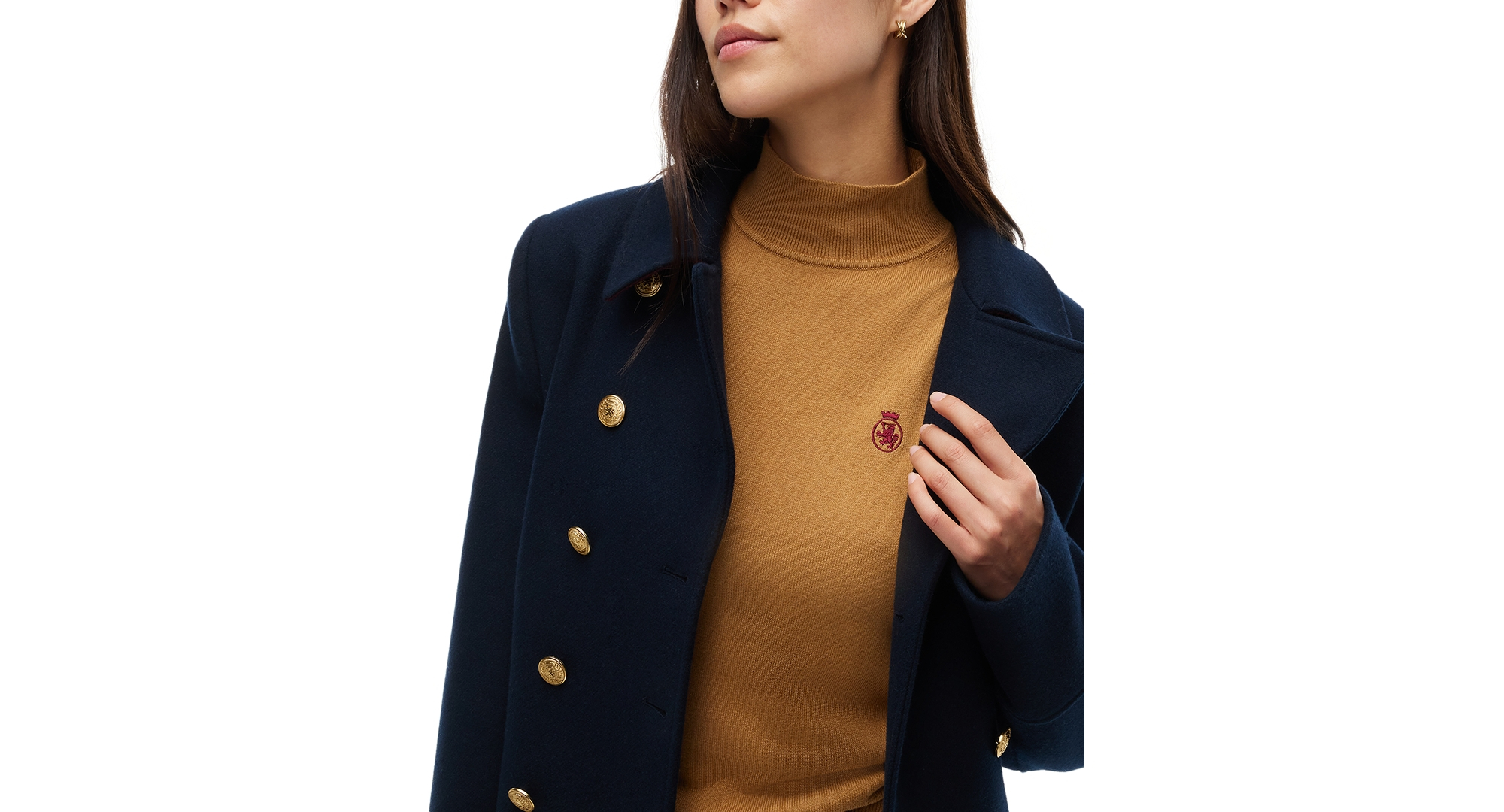 Tommy Hilfiger Women's American Icons Sleeveless Turtleneck Cotton/Cashmere-Blend Vest, Macy's Exclusive - Sahara