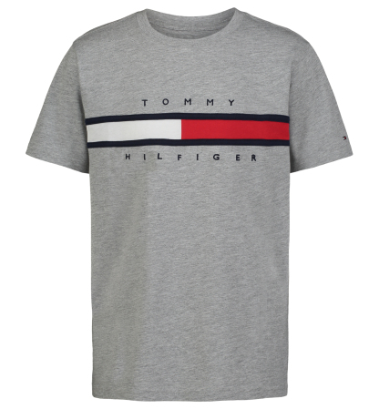 Tommy Hilfiger Boys' 8-20 Tommy New Signature T-Shirt - Grey Heather