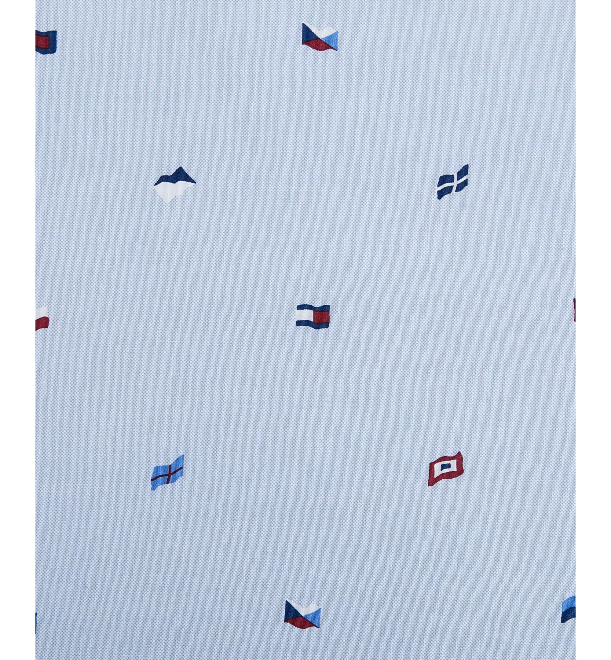 Tommy Hilfiger Printed 200-Thread Count Cotton Percale Sheet Set - Nautical Flag Blue