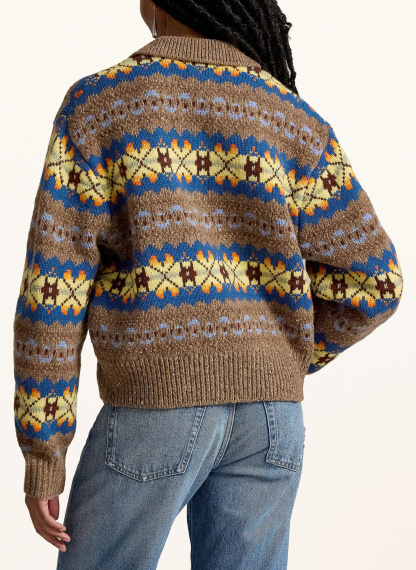 POLO RALPH LAUREN Pullover – BEIGE / HELLGELB / BLAU