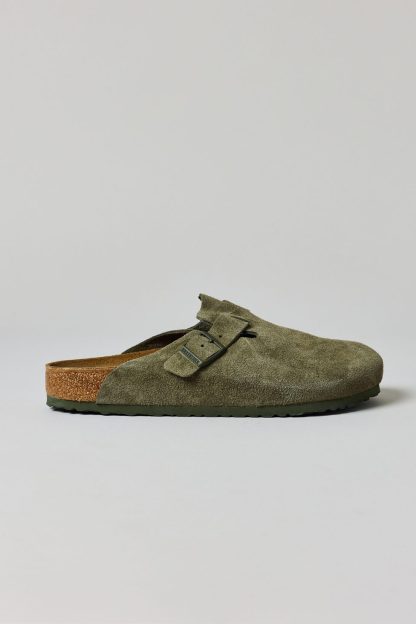 Birkenstock Men's Boston Suede Clogs - Thyme