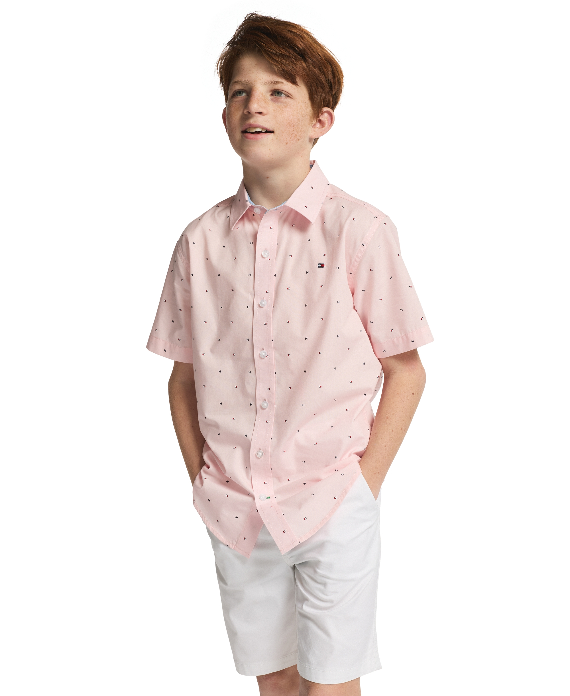 Tommy Hilfiger Boys' 8-20 Core Essentials Pull-On Shorts - White