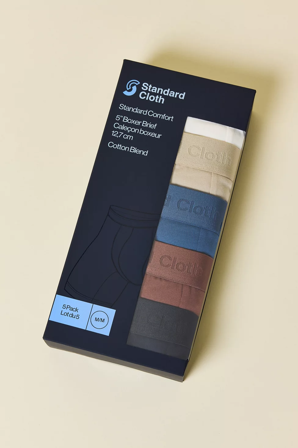 Standard Cloth Stretch Boxer Brief 5-Pack - Assorted