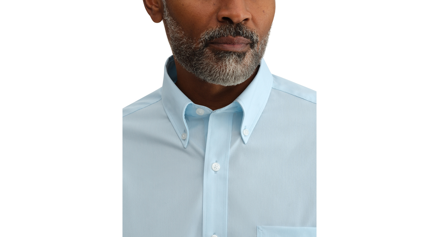 Tommy Hilfiger Men's Regular Fit Wrinkle Resistant Stretch Dress Shirt - Mist