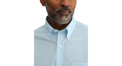 Tommy Hilfiger Men's Regular Fit Wrinkle Resistant Stretch Dress Shirt - Mist