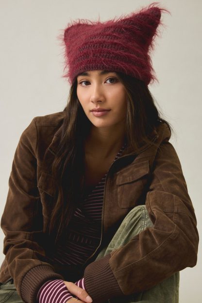Mylo Square Beanie - Maroon