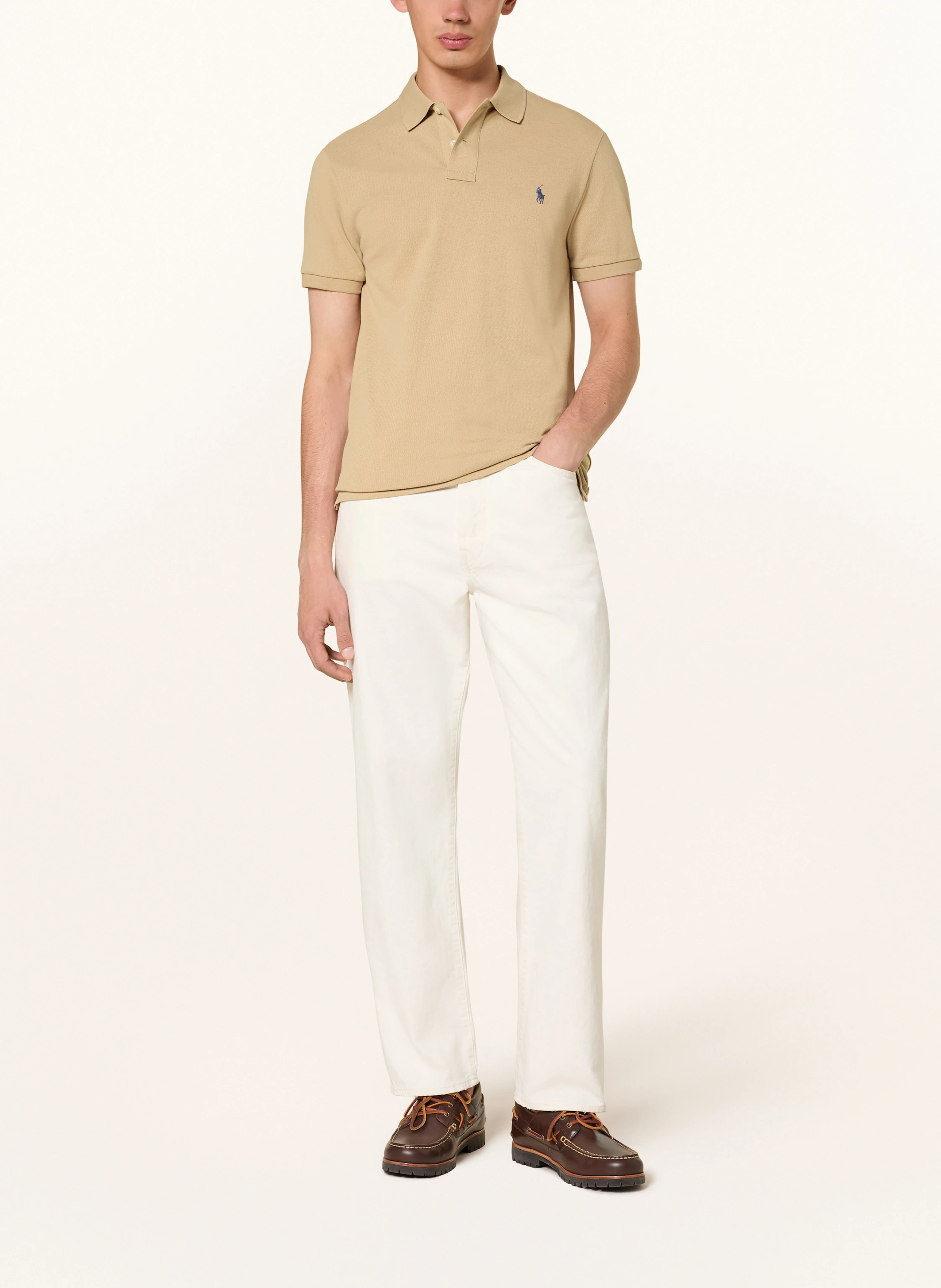POLO RALPH LAUREN Piqué-Poloshirt Custom Slim Fit – HELLBRAUN (1)