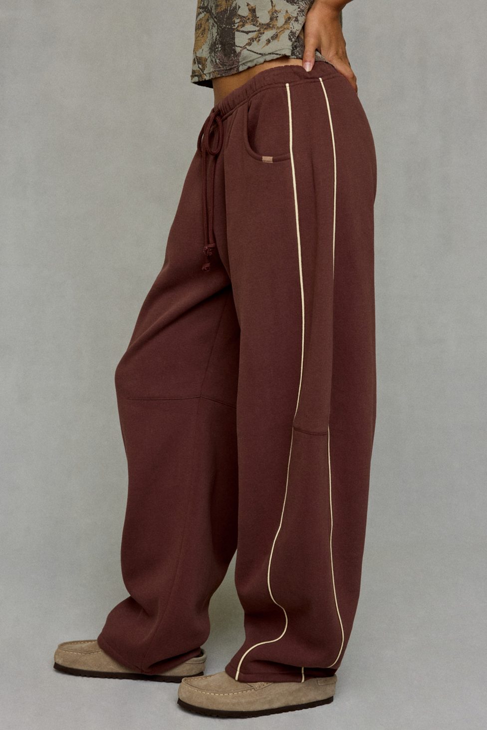 Out From Under Essential Barrel Leg 2.0 Sweatpants - Chocolate