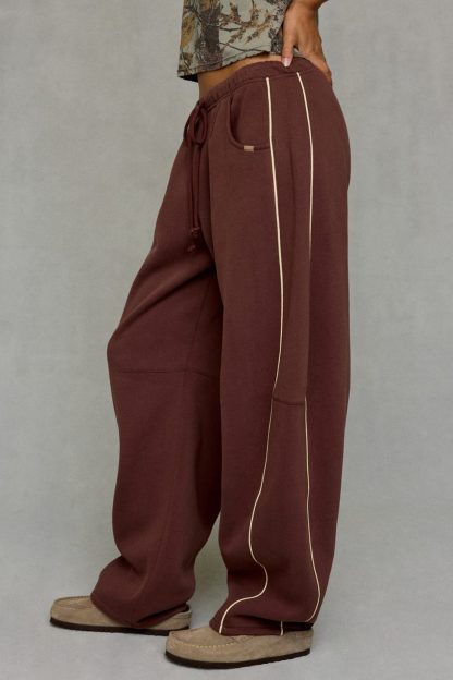 Out From Under Essential Barrel Leg 2.0 Sweatpants - Chocolate