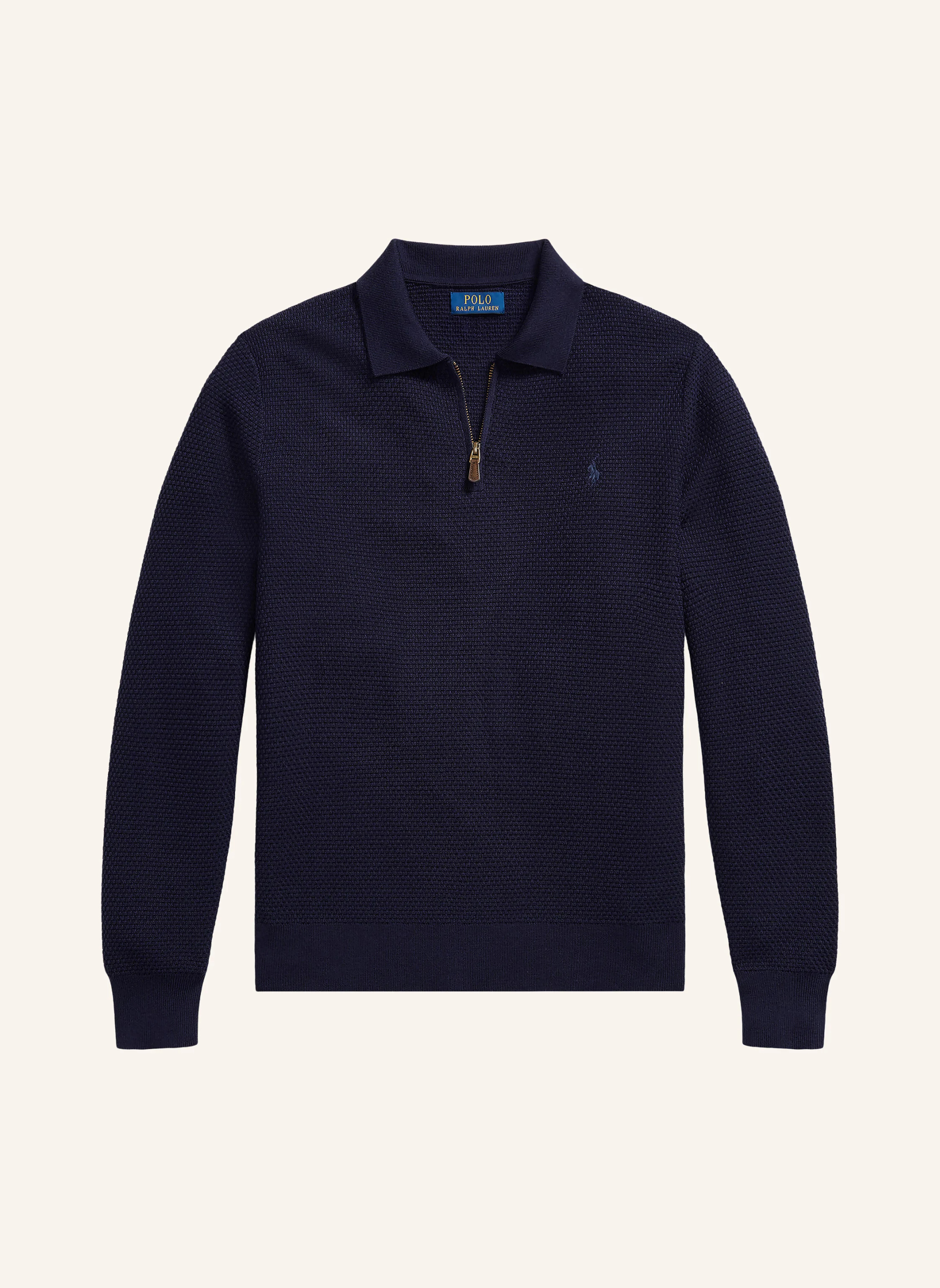 POLO RALPH LAUREN Strick-Poloshirt – DUNKELBLAU