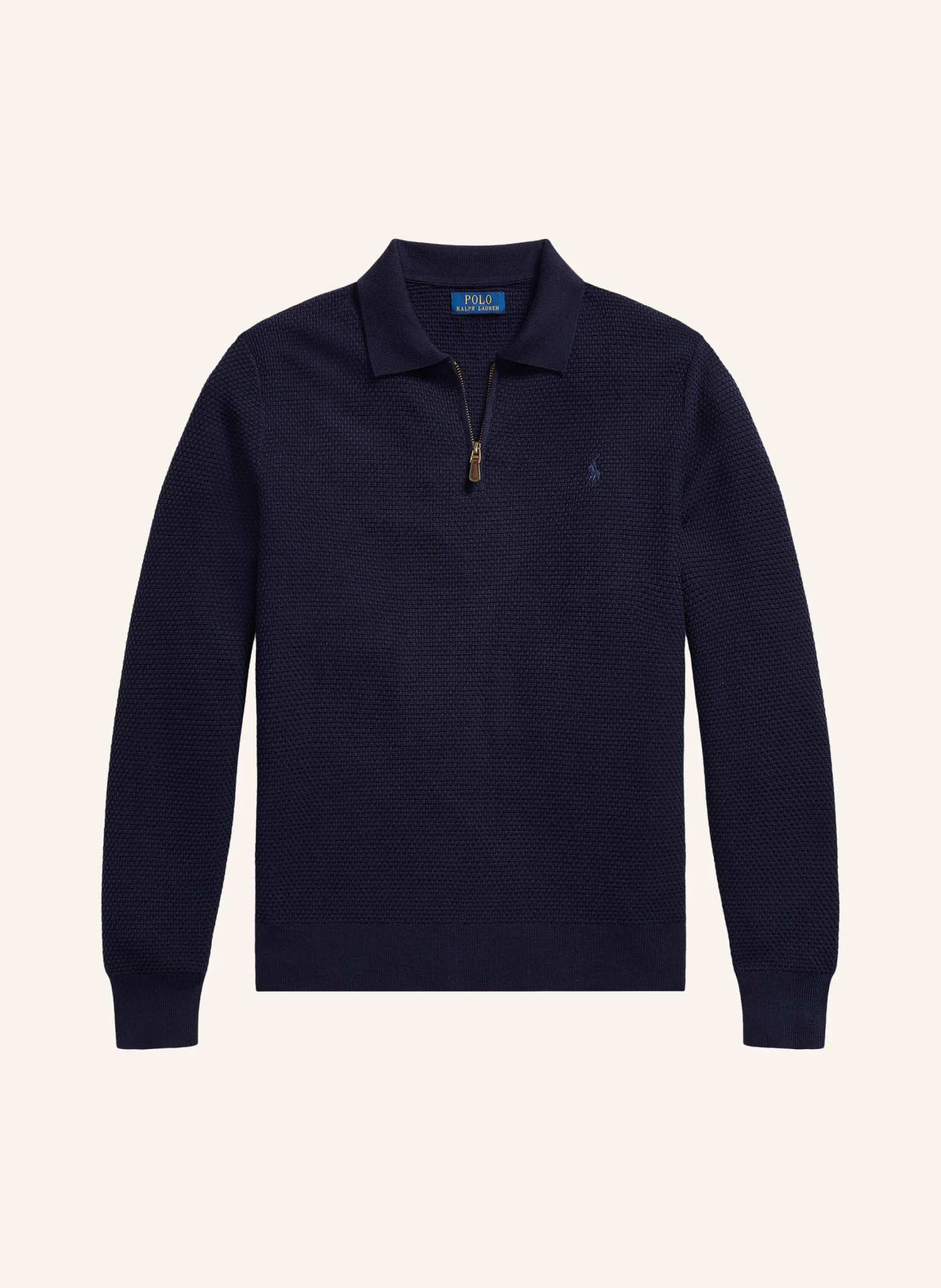 POLO RALPH LAUREN Strick-Poloshirt – DUNKELBLAU