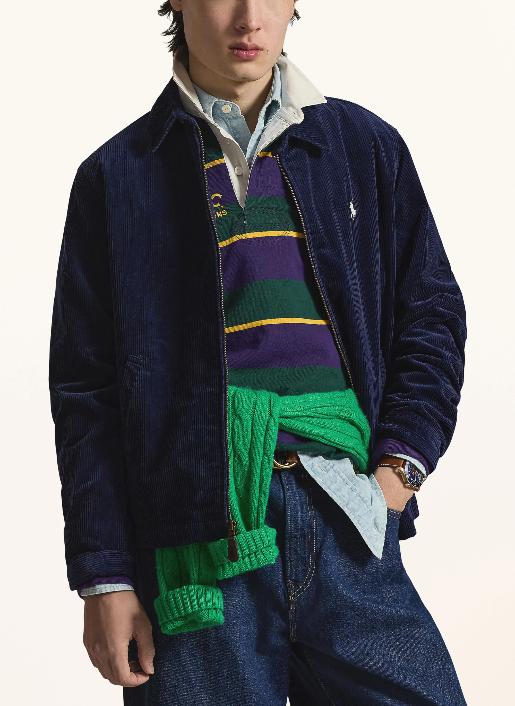 POLO RALPH LAUREN Cord-Overjacket – DUNKELBLAU