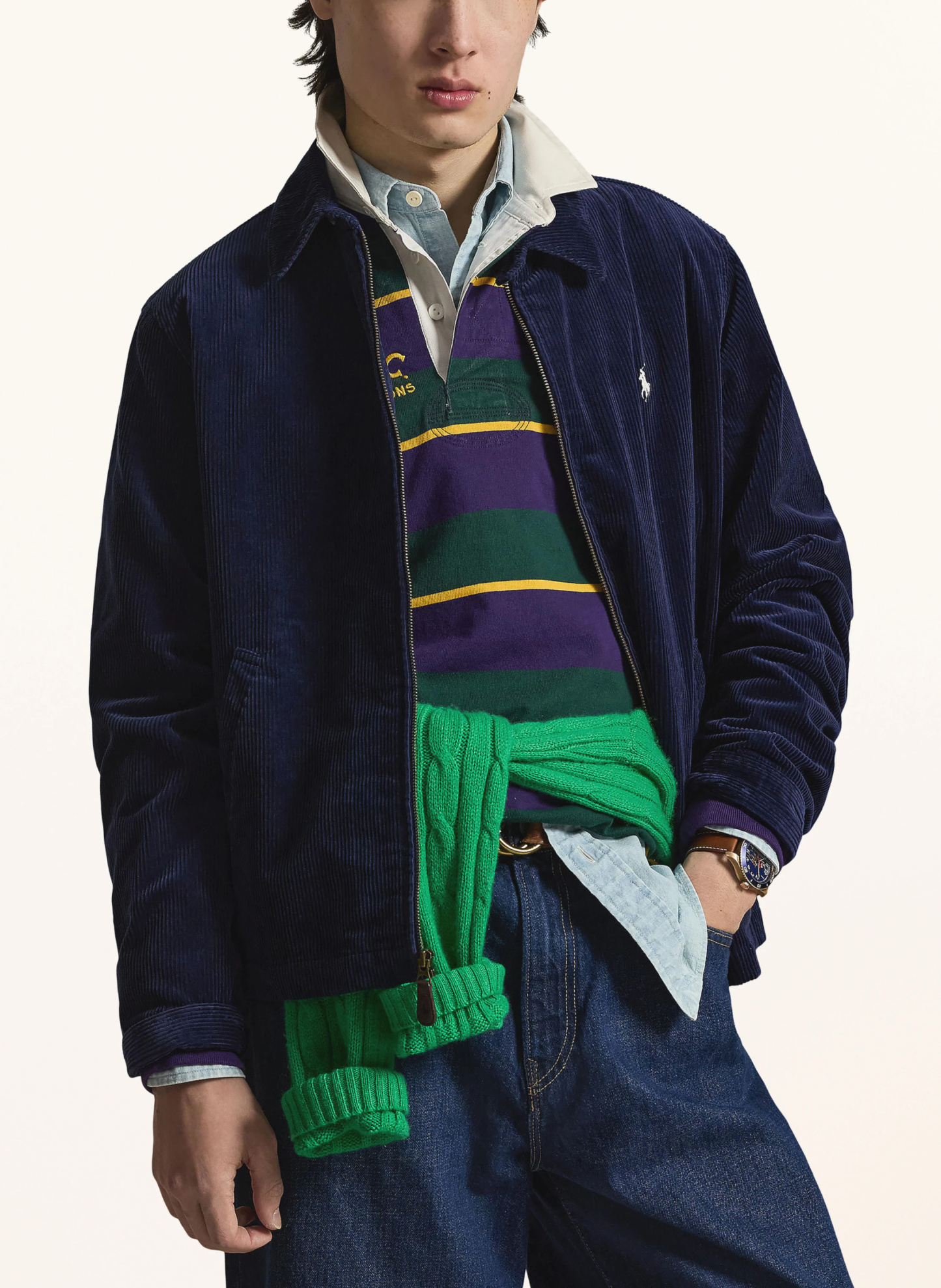 POLO RALPH LAUREN Cord-Overjacket – DUNKELBLAU