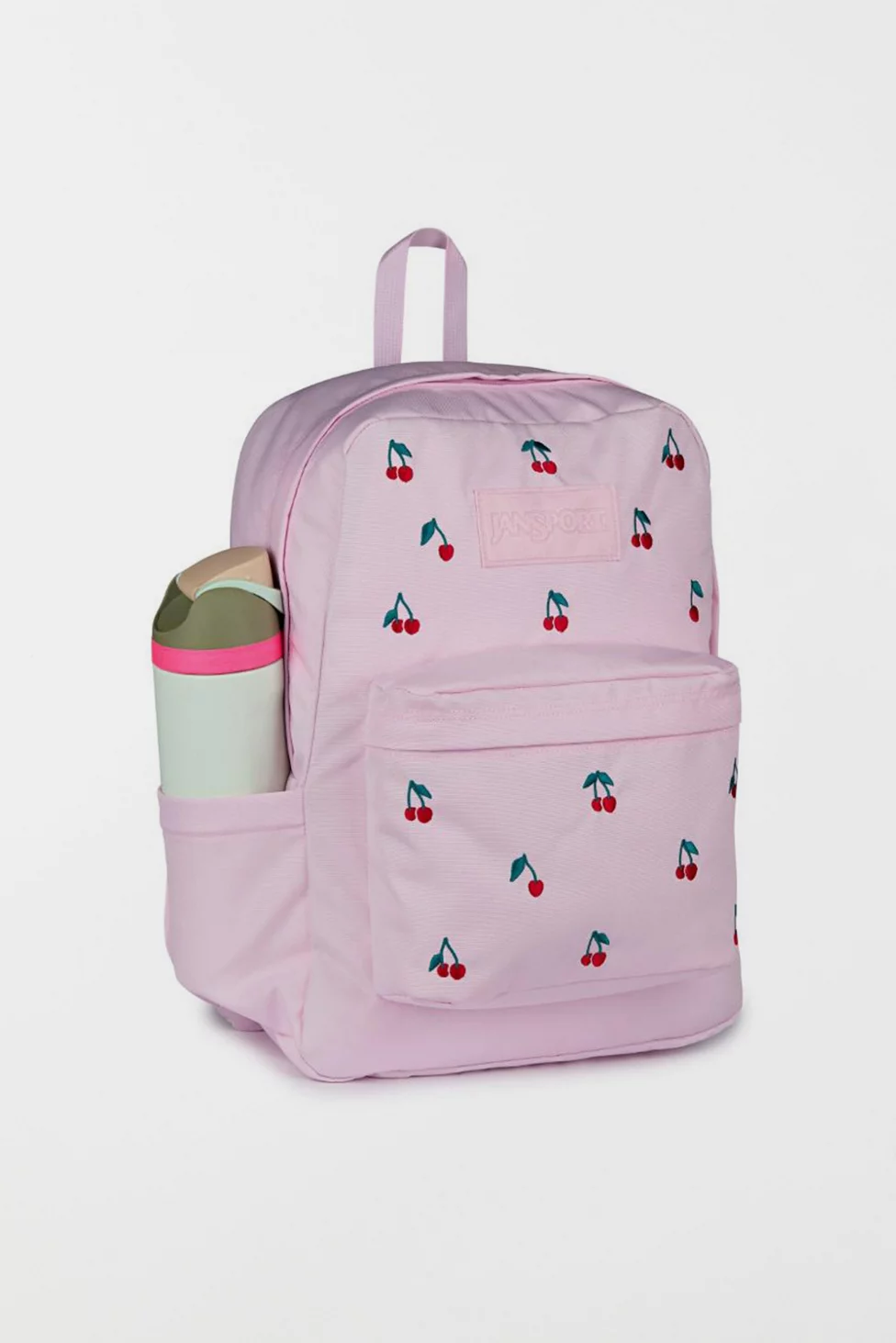 JanSport SuperBreak® Plus Backpack - Pink Ice Cherry Embroidery