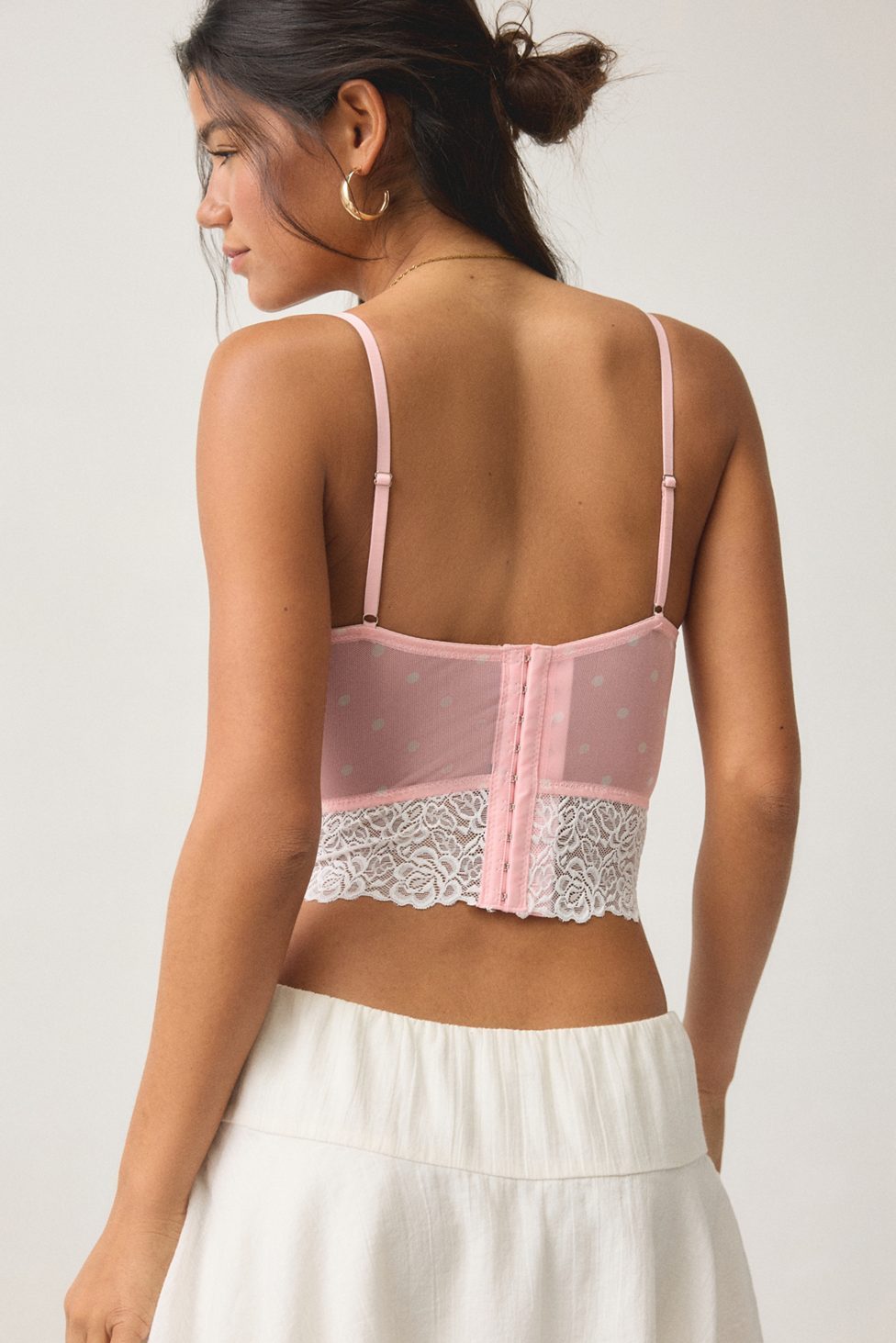 Out From Under Adrena Mesh + Lace Underwire Corset Cami - Pink
