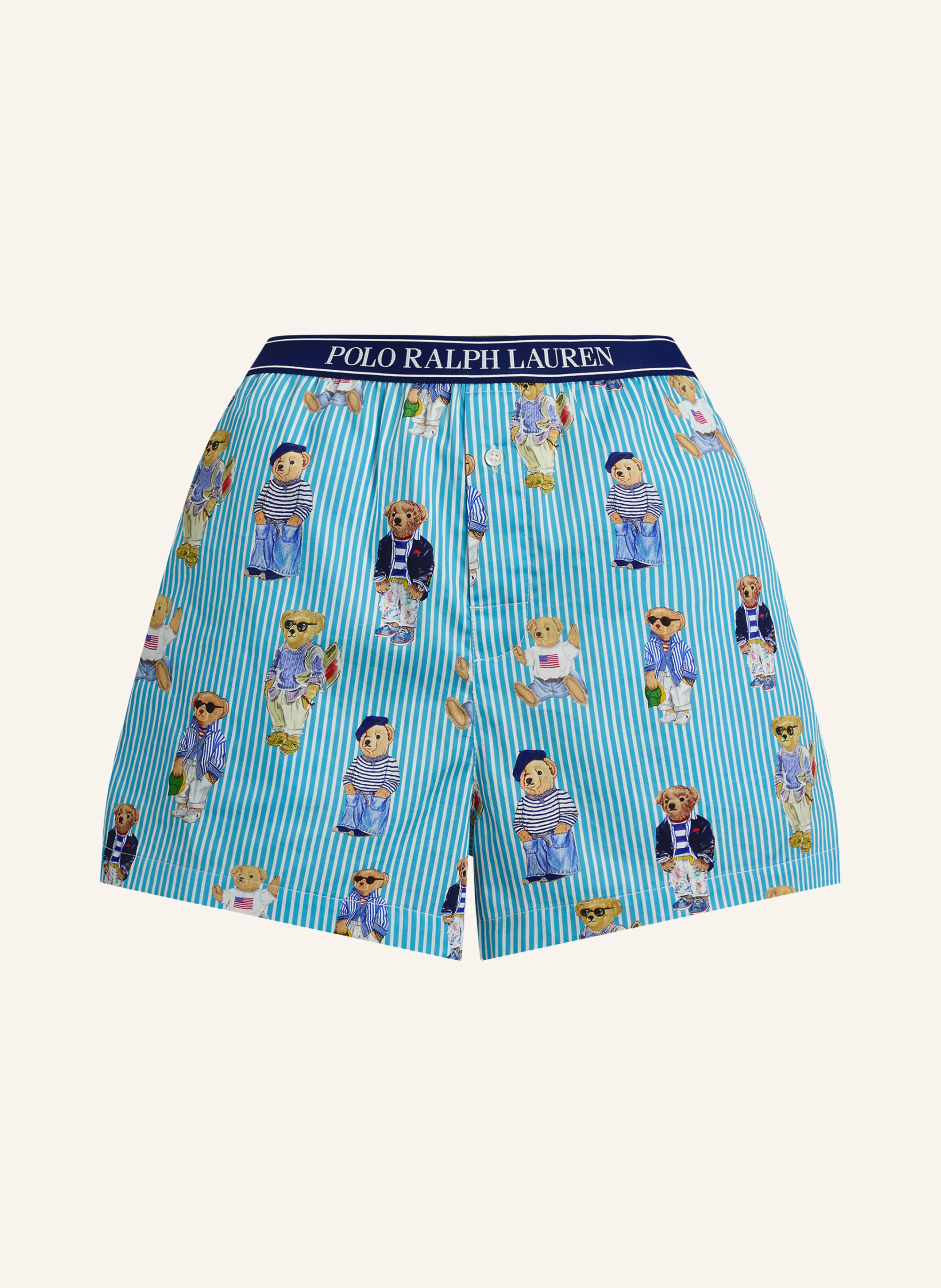 POLO RALPH LAUREN Schlafshorts – HELLBLAU / WEISS