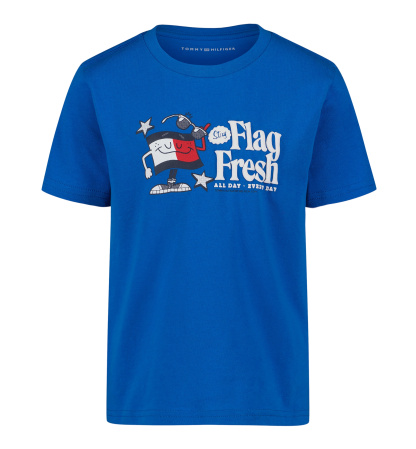 Tommy Hilfiger Boys' 2T-7 Flag Fresh Short-Sleeve T-Shirt - Strong Blue